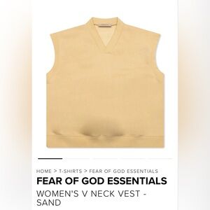 Essentials Fear of God YELLOW Women V neck vest M